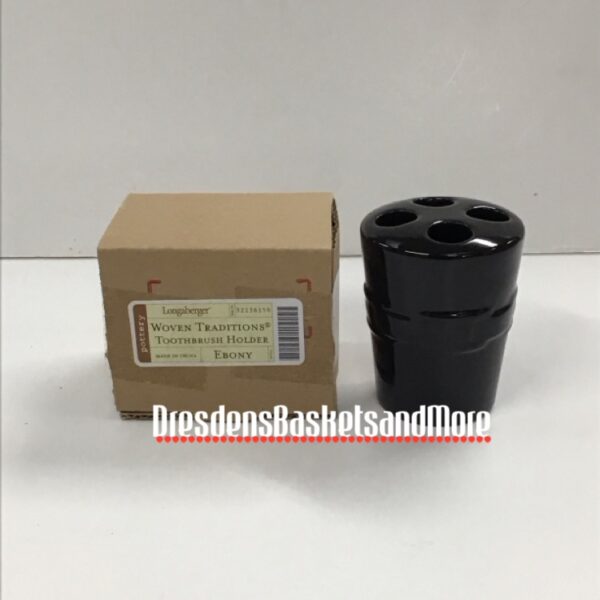 Longaberger Ebony Toothbrush Holder NIB