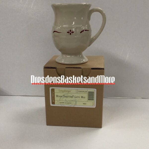 Latte Longaberger Traditional Red Mug