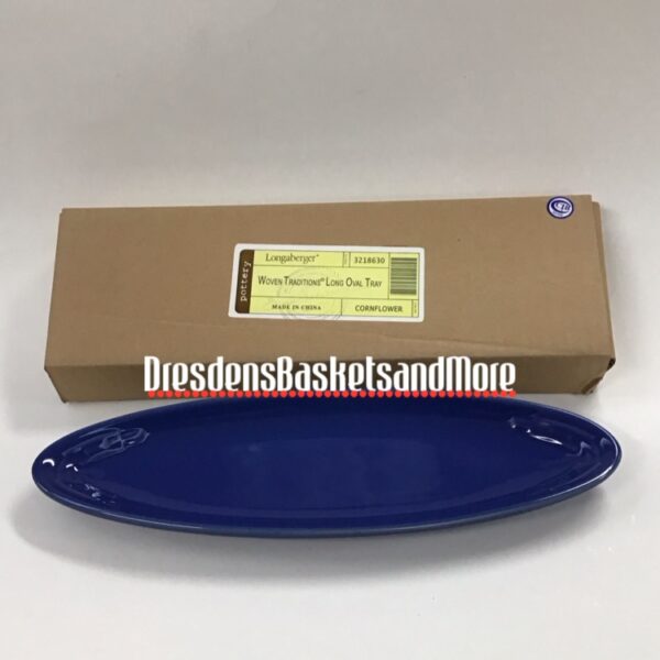 Longaberger Long Oval Tray Cornflower NIB*