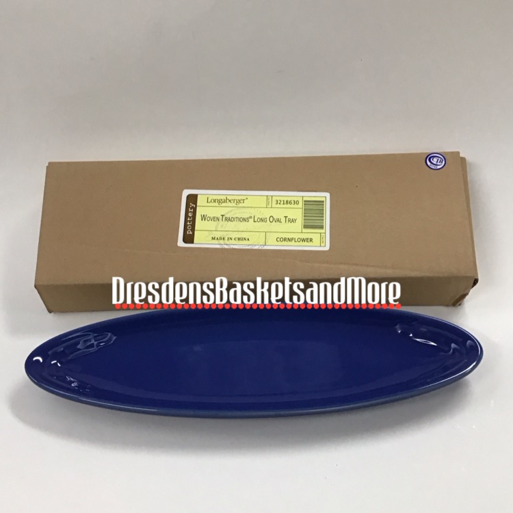 Longaberger Long Oval Tray Cornflower NIB*