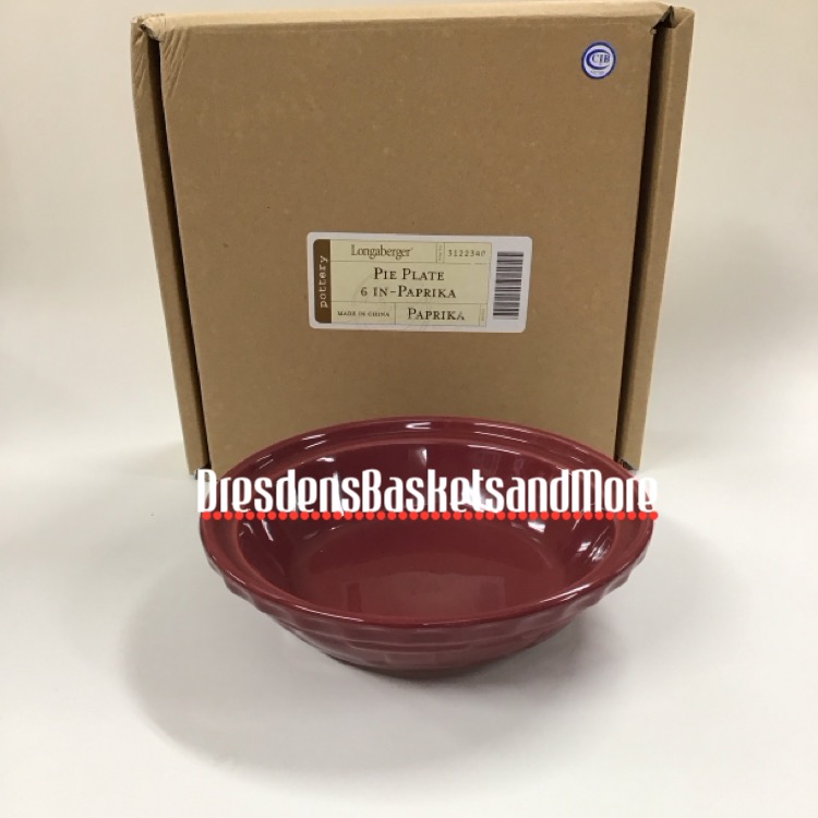 Paprika Longaberger 6" Pie Plate NIB
