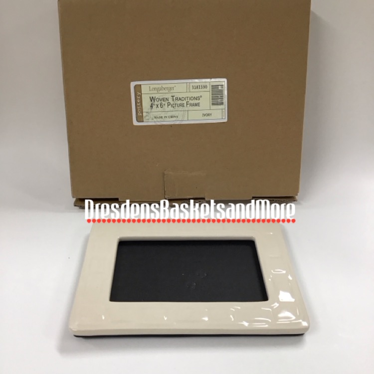 Longaberger Ivory 4"X6" Picture Frame NIB