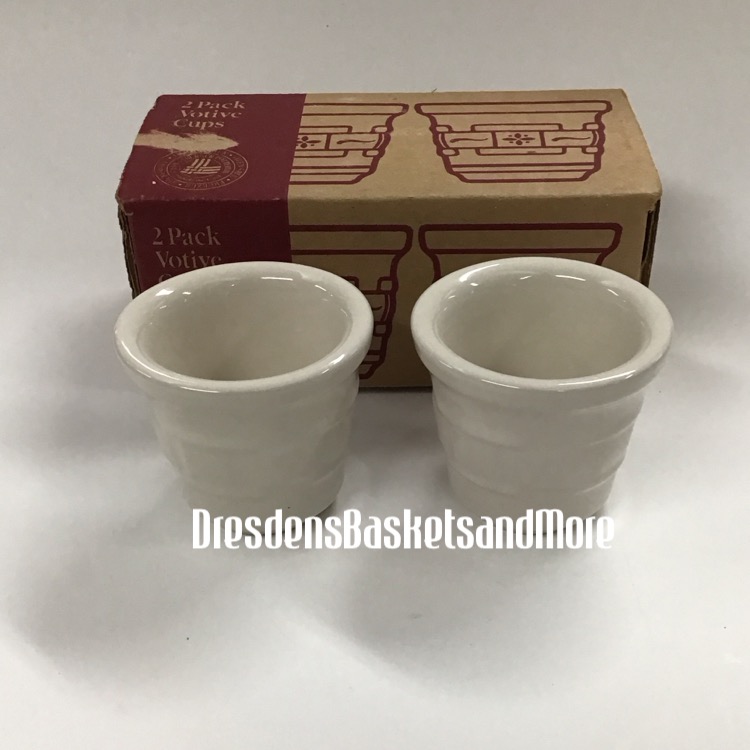 Ivory Longaberger Votive Cups NIB