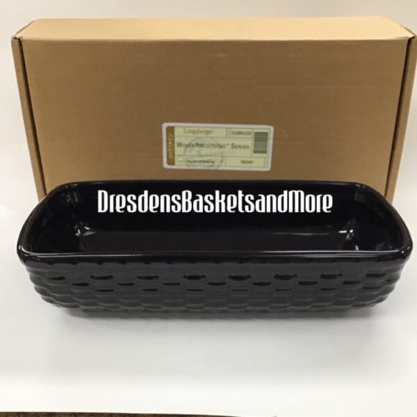 Longaberger Ebony Woven Reflections Server NIB