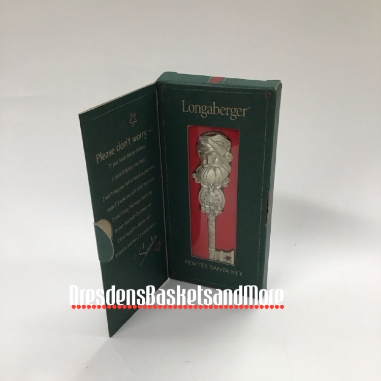 Longaberger 2001 Pewter Santa Key NIB
