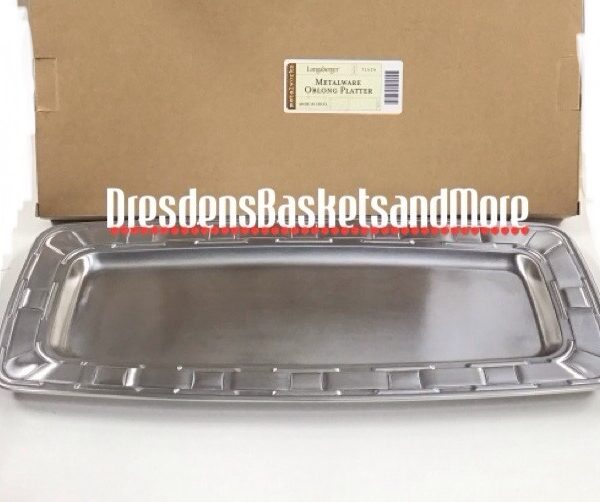 Longaberger Metalware Oblong Platter NIB
