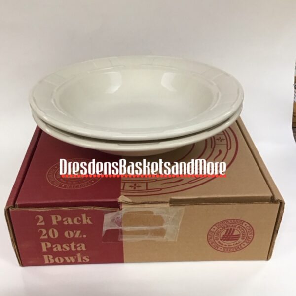 Longaberger Ivory Pasta Bowls (Set of 2) NIB*