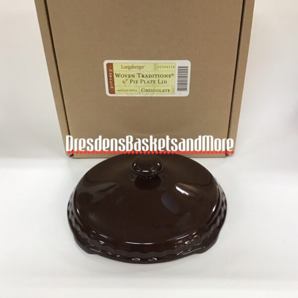 Longaberger Chocolate 6” Pie Plate LID