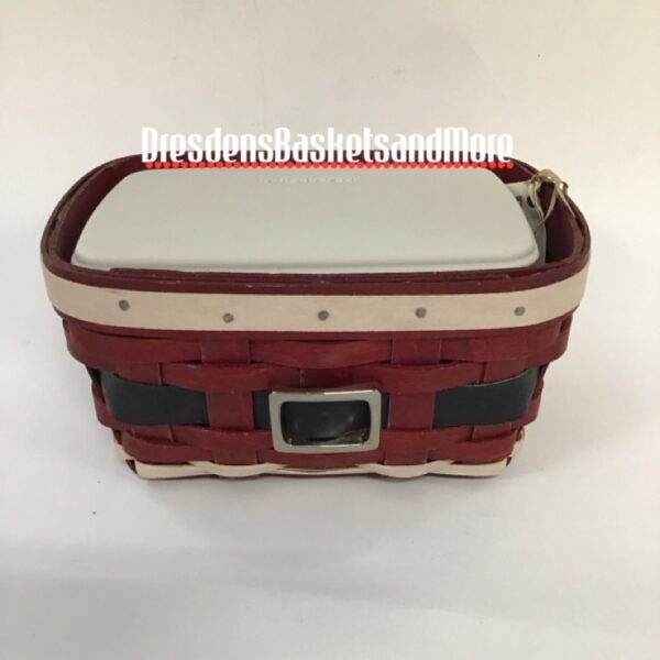 Longaberger 2013 Santa Belly Tea Basket w/ Lidded Hard Protector*