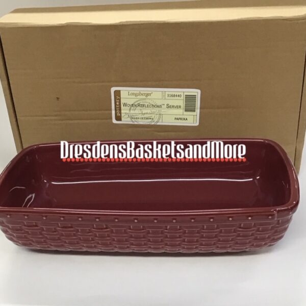 Longaberger Paprika Woven Reflections Server NIB