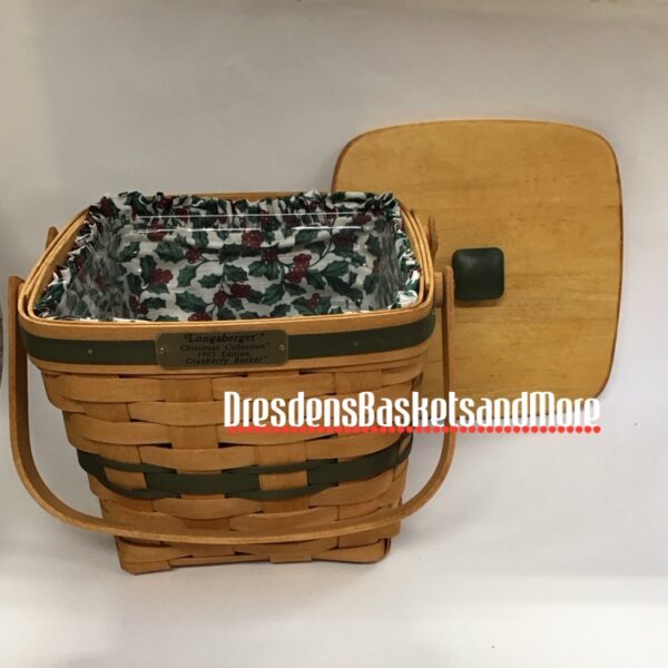 Longaberger 1995 Cranberry Basket Combo w/ Lid*