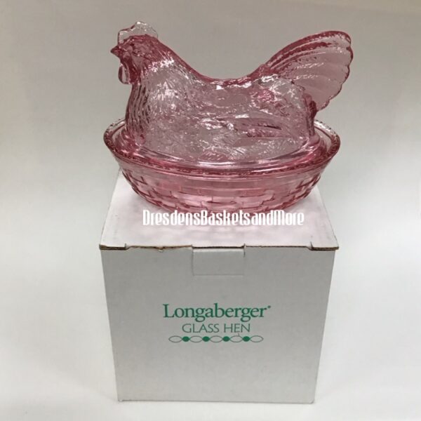 Longaberger Glass Hen Dish NIB