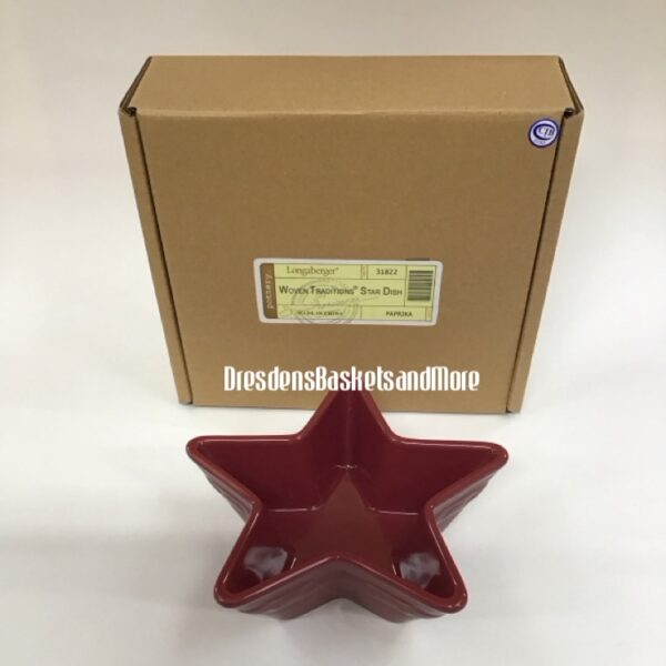Longaberger Paprika Star Dish NIB
