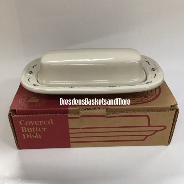Longaberger Classic Blue Butter Dish NIB*