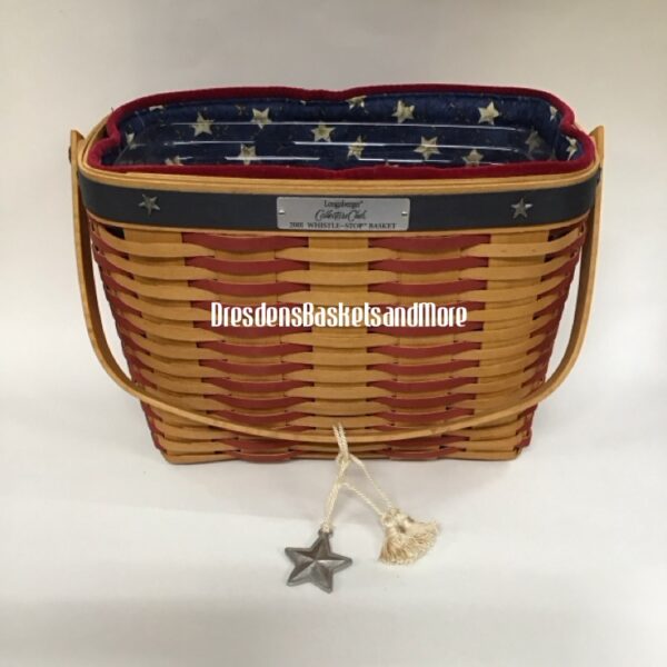 Longaberger 2001 Whistle Stop Basket Combo w/ Tie On