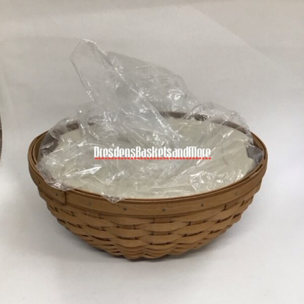 Longaberger 2010 Buffet Warm Brown Basket w/ Lidded Protector