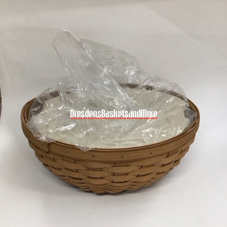 Longaberger 2010 Buffet Warm Brown Basket w/ Lidded Protector