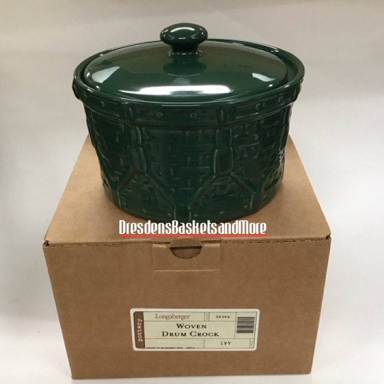 Longaberger Ivy Drum Crock NIB
