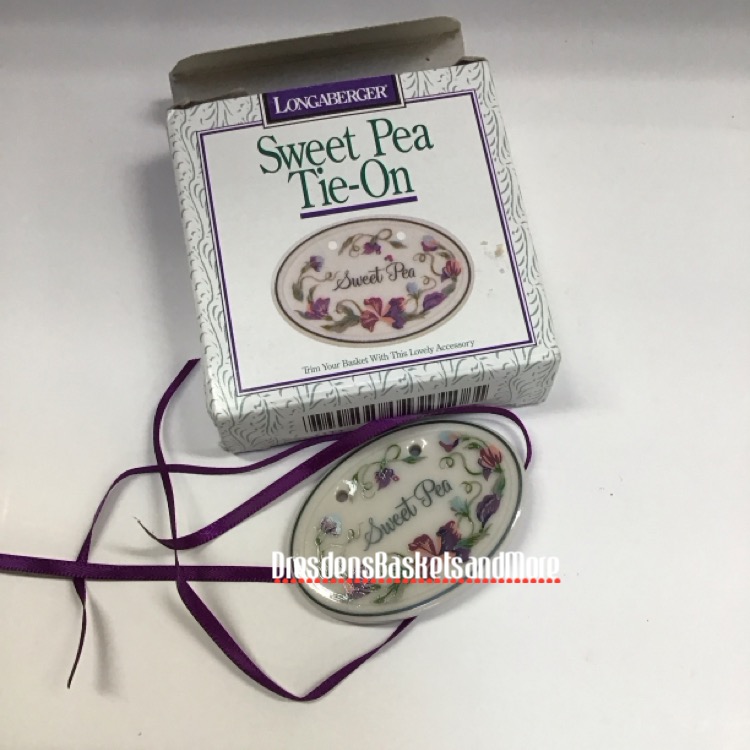 Sweet Pea Longaberger Tie On