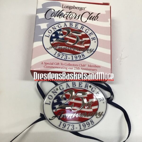 25th Anniversary Longaberger Tie On