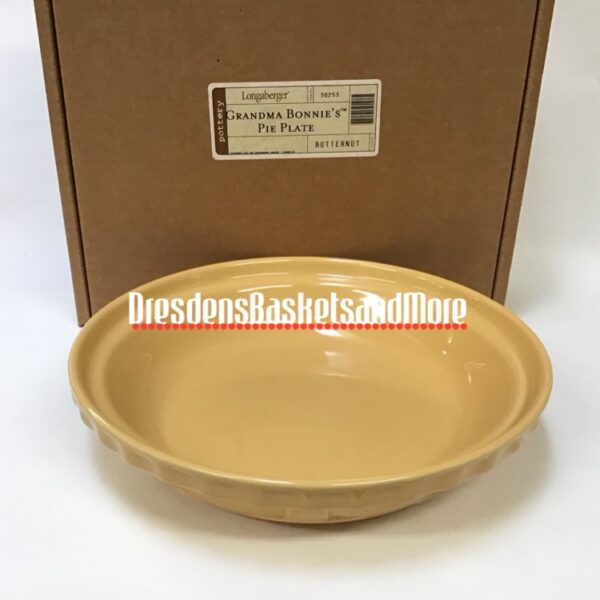 Longaberger Butternut Pie Plate NIB