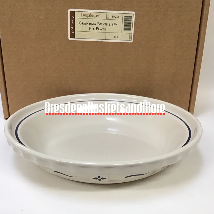 Longaberger Classic Blue Pie Plate NIB