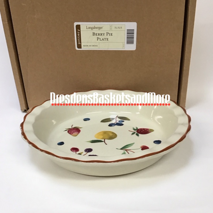 Longaberger Berry Pie Plate NIB