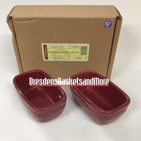 Longaberger Paprika Dash Bowls Set of 2 NIB