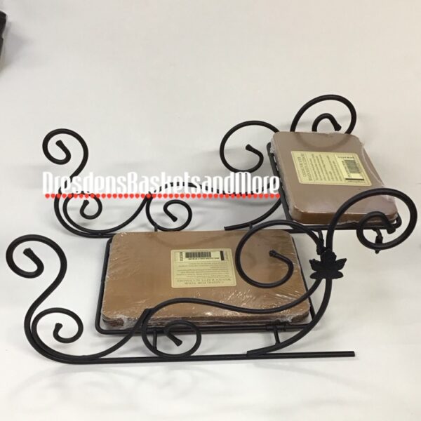 Longaberger Two Shelf Sleigh w/ Woodcrafts Shelves NWOB