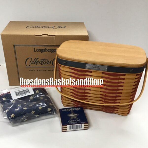 Longaberger 2001 Whistle Stop Basket Full Set NIB