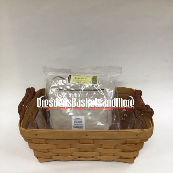 Longaberger 2008 Warm Brown Small Serving Basket Combo