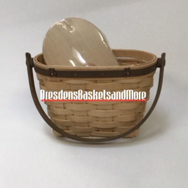 Longaberger 2007 Woven Memories Basket w/ Protector & Woodcrafts Lid