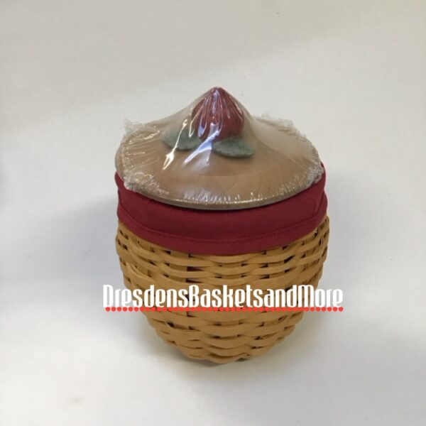 Longaberger 2005 Small Strawberry Basket Set