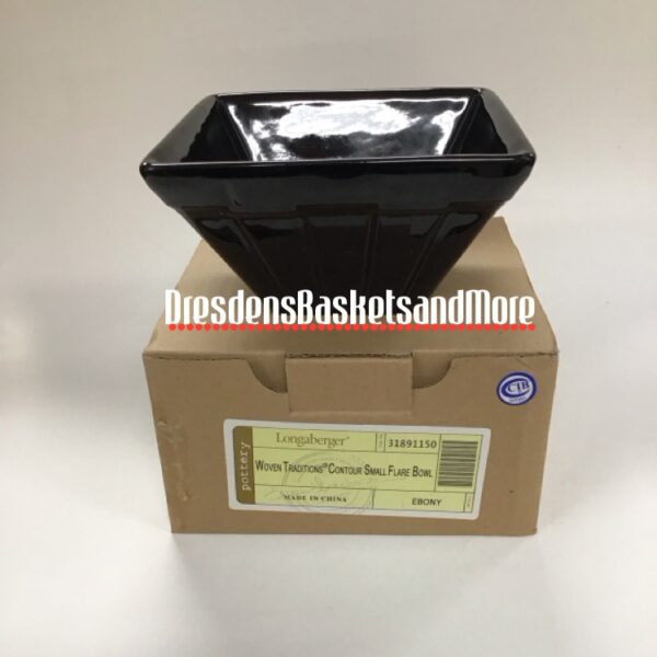 Longaberger Ebony Small Flare Bowl NIB
