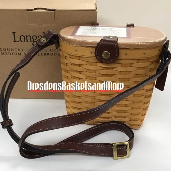Longaberger 2001 Collectors Club Country Estates Medium Saddlebrook Basket w/ Protector NIB
