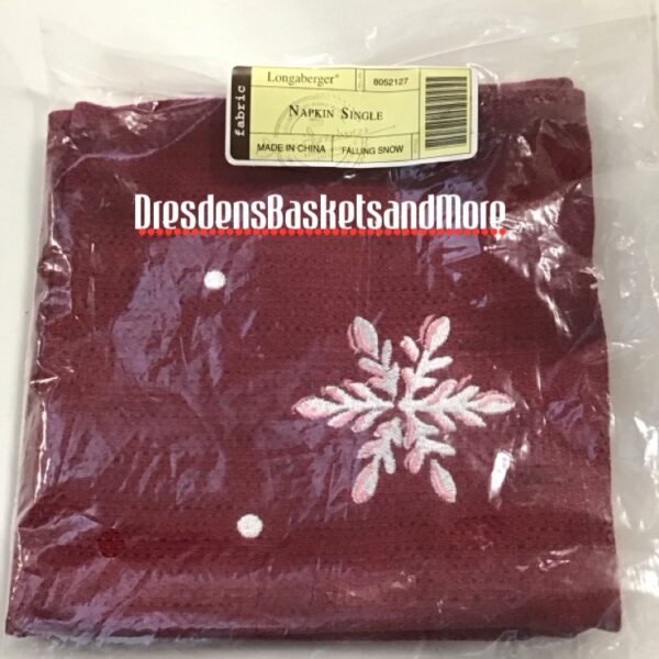 Falling Snow Longaberger Single Napkin NIP