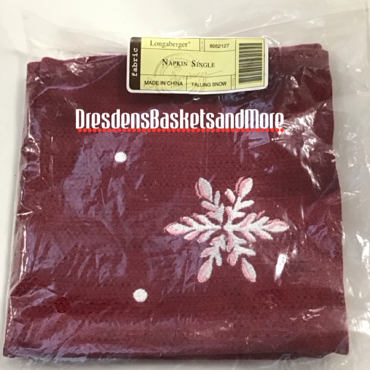 Falling Snow Longaberger Single Napkin NIP
