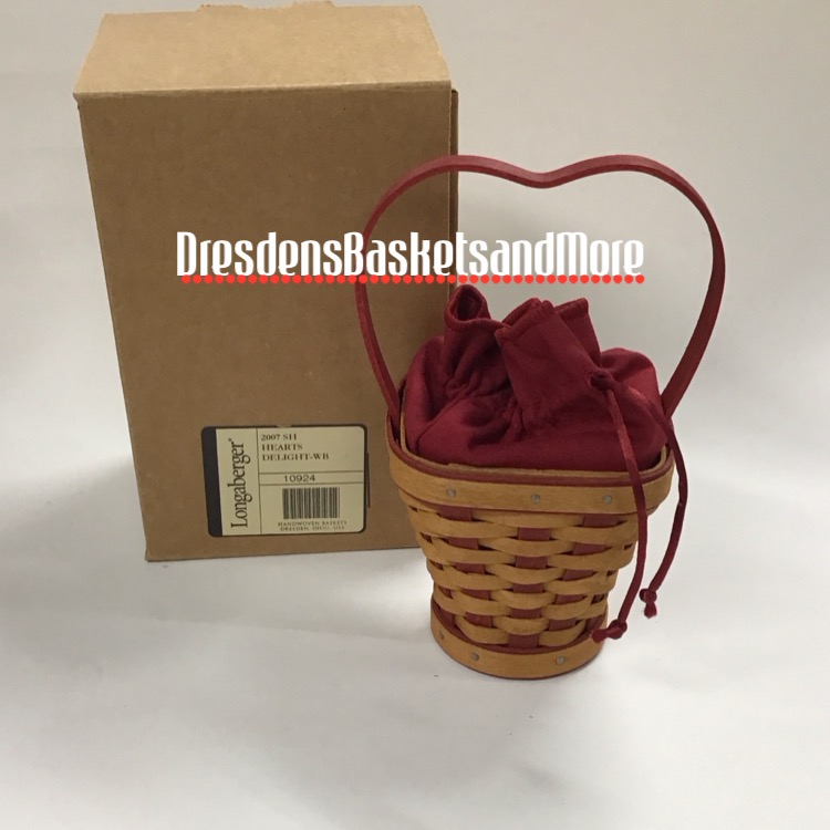 Longaberger 2007 Heart's Delight Basket Combo NIB