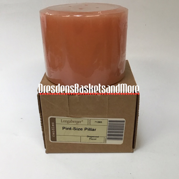 Longaberger Dogwood Floral Pint Size Pillar Candle NIB