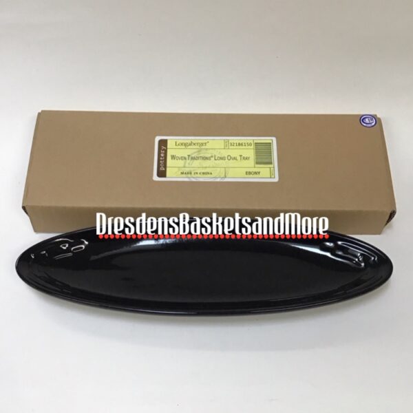 Longaberger Long Oval Tray Ebony NIB