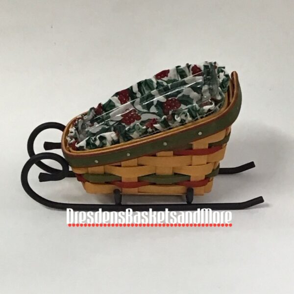Longaberger 1999 Santa's Little Helper Basket Combo W/ Wrought Iron Runners