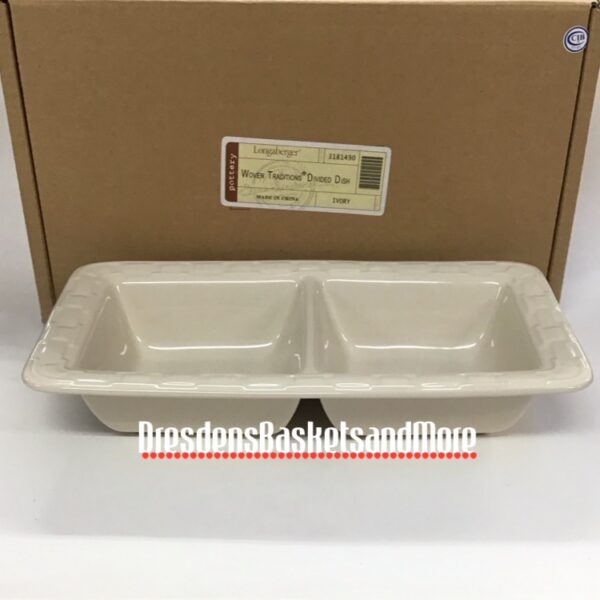 Longaberger Ivory Divided Dish (08-09) NIB