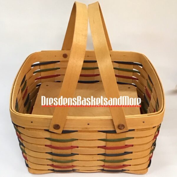 Longaberger Woven Traditions Cake Basket W/Riser & Protector