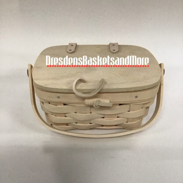 Longaberger Whitewashed Kiddie Purse Basket W/ Protector