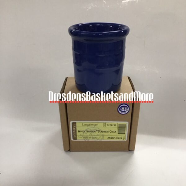 Longaberger Cornflower Condiment Crock NIB