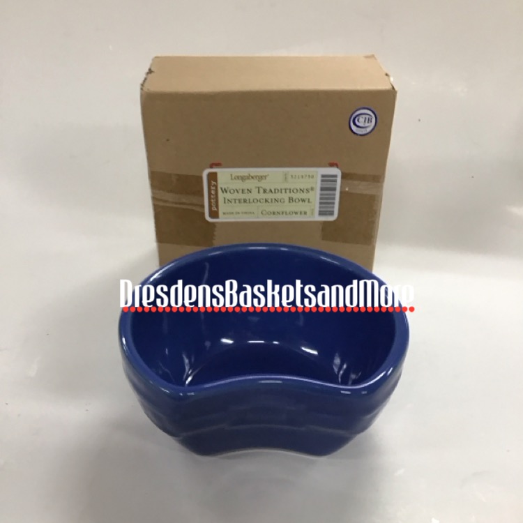 Longaberger Cornflower Interlocking Bowl NIB