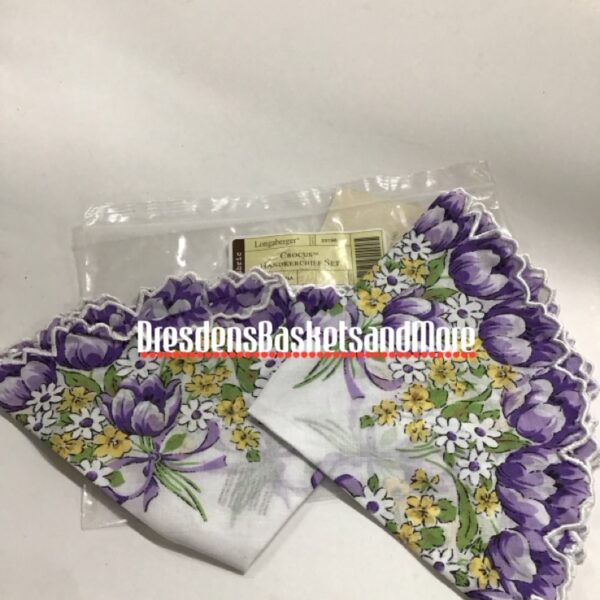 Crocus Longaberger Handkerchief Set
