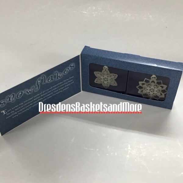 Longaberger Snowflake Pewter Ornaments - Set of 2 NIB