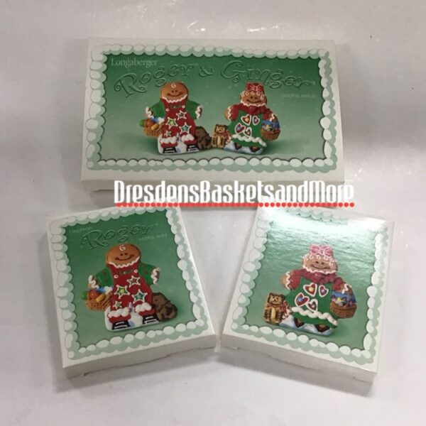 Longaberger Roger & Ginger Cookie Molds - Set of 2 NIB