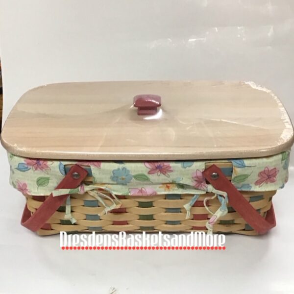 Longaberger 2007 Buds & Blossoms Small Market Combo w/ Woodcrafts Lid